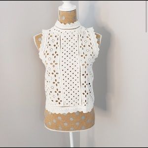 Anthropologie eyelet top size XS